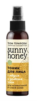 Тоник для лица с мёдом и зелёным чаем для сухой и нормальной кожи, 100г - фото 10391