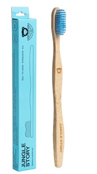 Бамбуковая зубная щётка, Blue мягкие щетинки - фото 10514