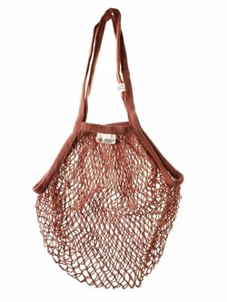 Авоська Brown Коричневый удлиненная ручка на плечо - фото 10552