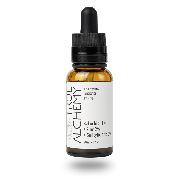 Сыворотка для лица Facial Serum «Bakuchiol 1%+ Zinc 2% + Salicylic Acid 2%», 30мл - фото 12164