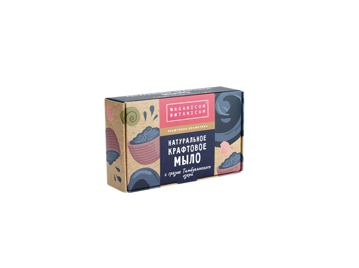 Натуральное крафтовое мыло с грязью Тамбуканского озера, 100г - фото 12715