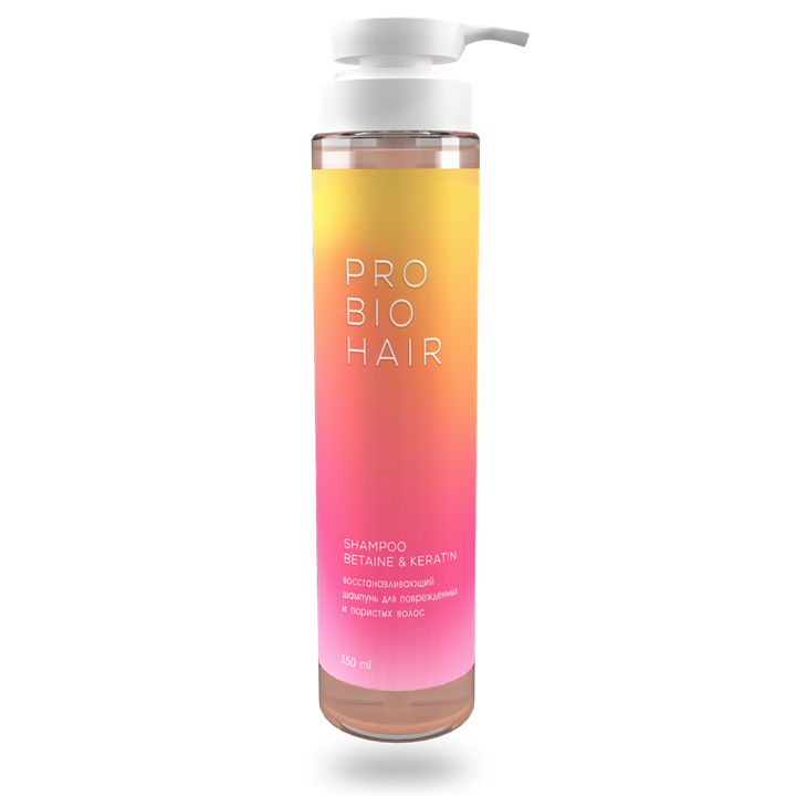 PRO BIO HAIR REPAIR SHAMPOO, восстанавливающий шампунь с кератином, 350 мл - фото 12931