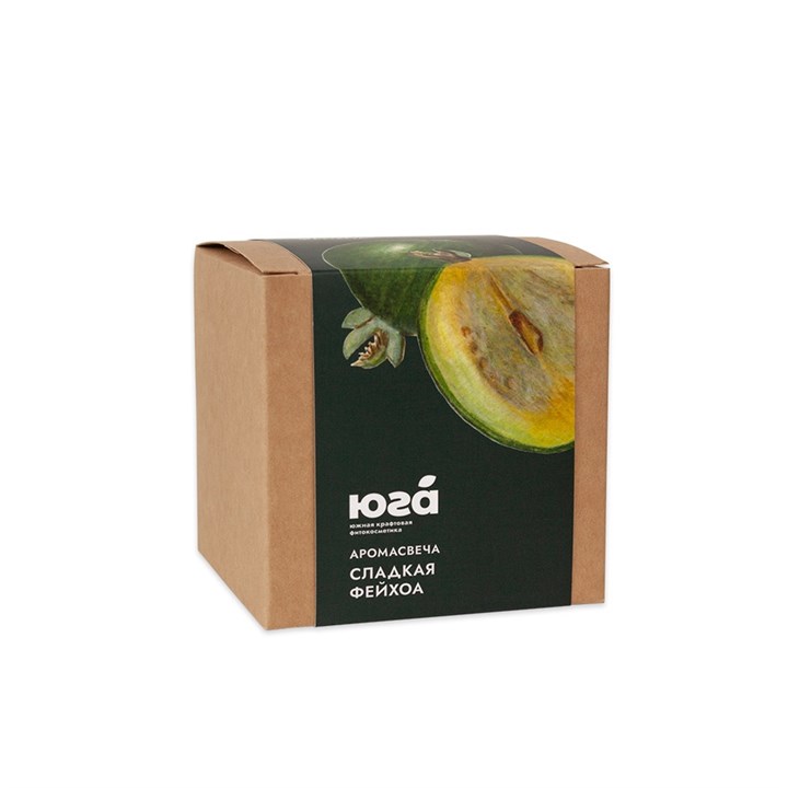 Ароматическая свеча из соевого воска Сладкая фейхоа, 70г - фото 13457