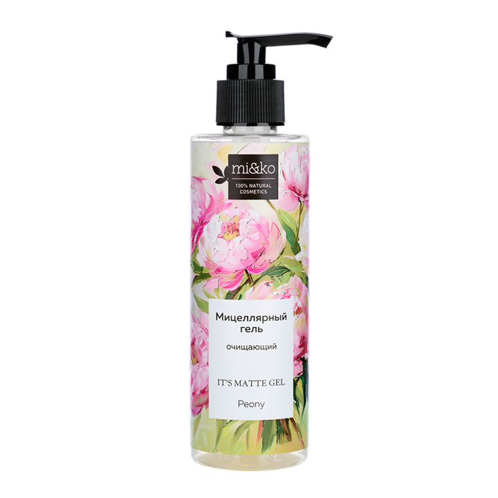 Очищающий мицеллярный гель It`s matte gel Peony, 200мл - фото 13496