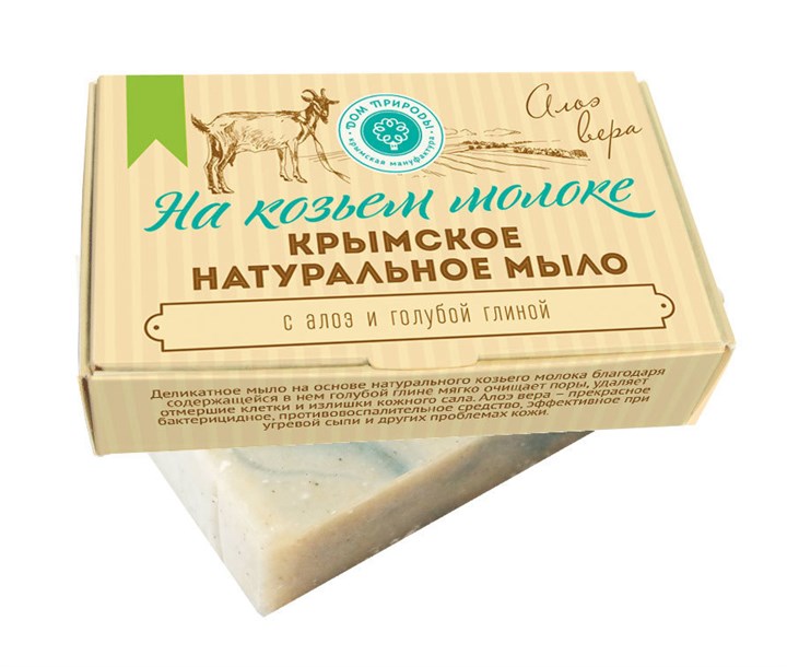 Крымское мыло на козьем молоке АЛОЭ ВЕРА, 100г - фото 13567