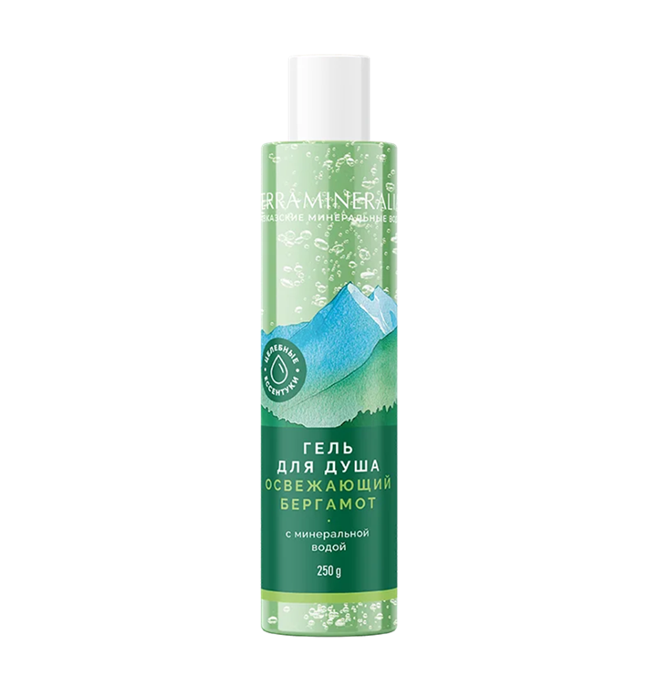 Гель для душа с минеральной водой Освежающий бергамот, 250г - фото 13605