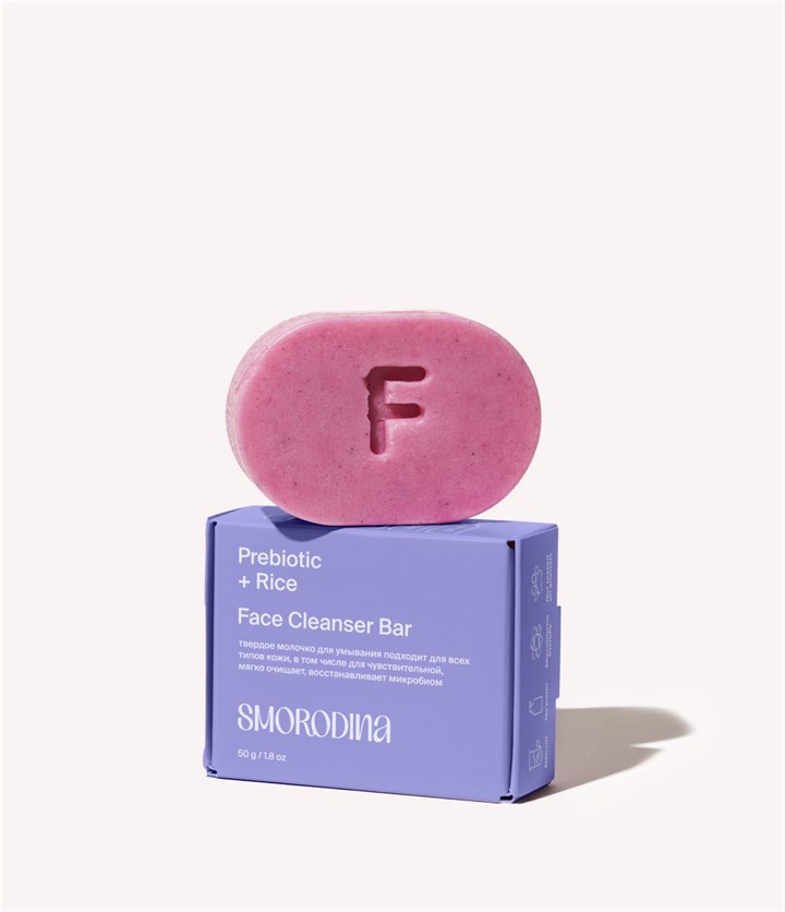 Твердое молочко для очищения лица с пудрой риса и пребиотиками - фото 13670