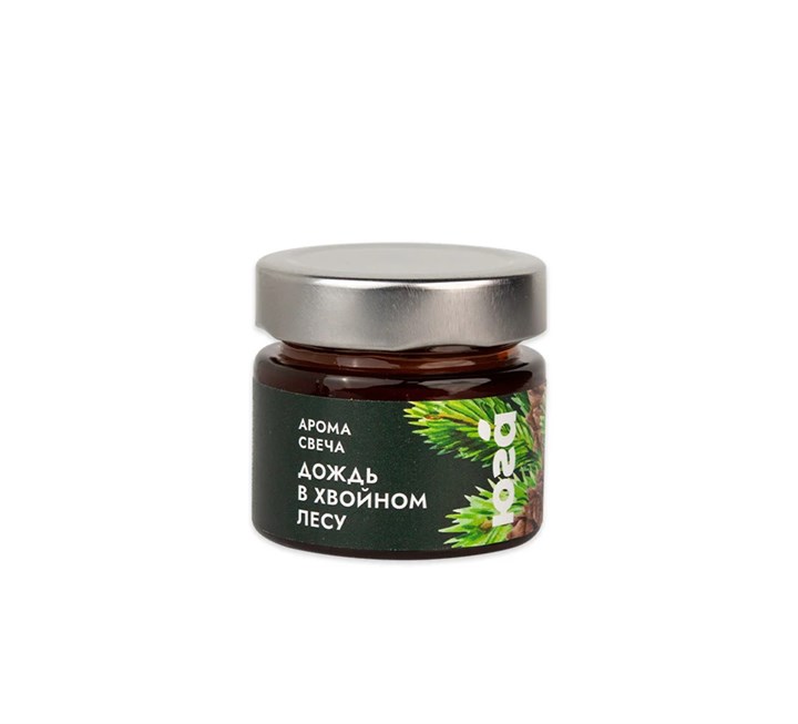 Ароматическая свеча из соевого воска Дождь в хвойном лесу, 70г - фото 13776