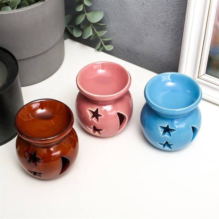 Аромалампа "Луна и звёзды", микс 6,5х6,5х7см - фото 13920