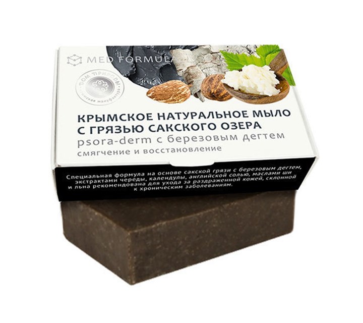 Крымское мыло на основе грязи Сакского озера PSORA-DERM, 100г - фото 14245