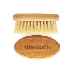 Расчёска для бороды из натурального бука, щетина кактус - фото 7283