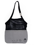 Комбинированная сумка шоппер и авоська градиент Black-Grey
