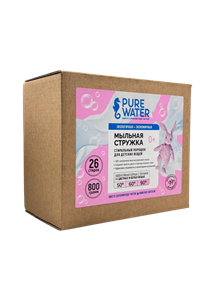 Стиральный порошок Мыльная стружка для детской одежды с протеином хлопка «Pure Water», 800г