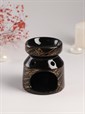 Аромалампа керамика "Чёрный с золотыми трещинками" 9,8х9,8х11см - фото 13902